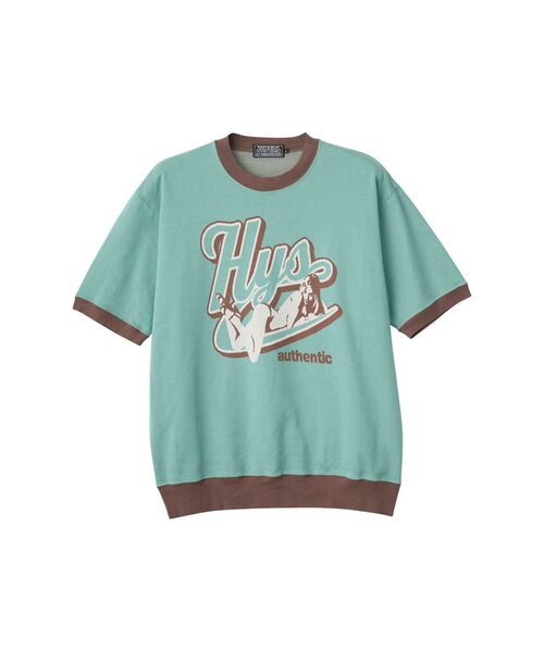 HYSTERIC GLAMOUR(ヒステリックグラマー)の「AUTHENTICジャカード Tシャツ(Tシャツ/カットソー・メンズ・トップグレー/グリーン/イエロー・SMALL/X-LARGE/LARGE/MEDIUM)」の3枚目の写真