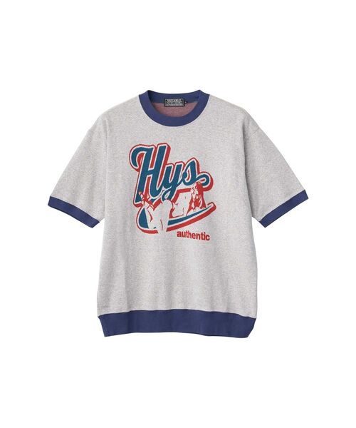 HYSTERIC GLAMOUR(ヒステリックグラマー)の「AUTHENTICジャカード Tシャツ(Tシャツ/カットソー・メンズ・トップグレー/グリーン/イエロー・SMALL/X-LARGE/LARGE/MEDIUM)」の2枚目の写真