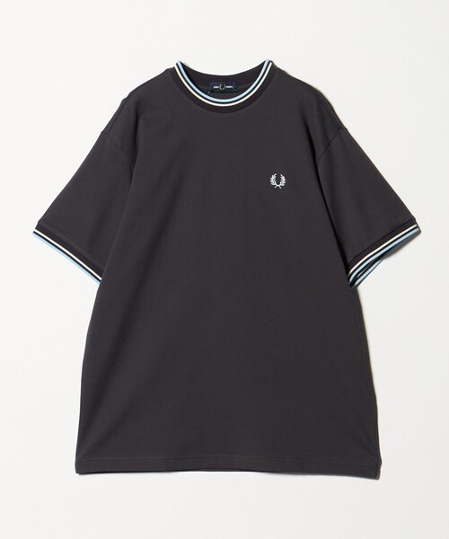 FRED PERRY（フレッドペリー）の「【別注】＜FRED PERRY＞ツインティップ クルーネック Tシャツ（Tシャツ/カットソー・メンズ・オフホワイト/ブラック/ダークグレー・L/M/XL）」の9枚目の写真