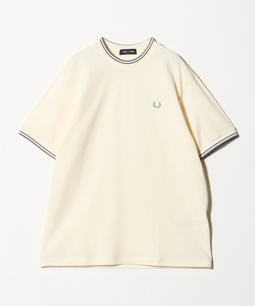 FRED PERRY（フレッドペリー）の「【別注】＜FRED PERRY＞ツインティップ クルーネック Tシャツ（Tシャツ/カットソー・メンズ・オフホワイト/ブラック/ダークグレー・L/M/XL）」の15枚目の写真