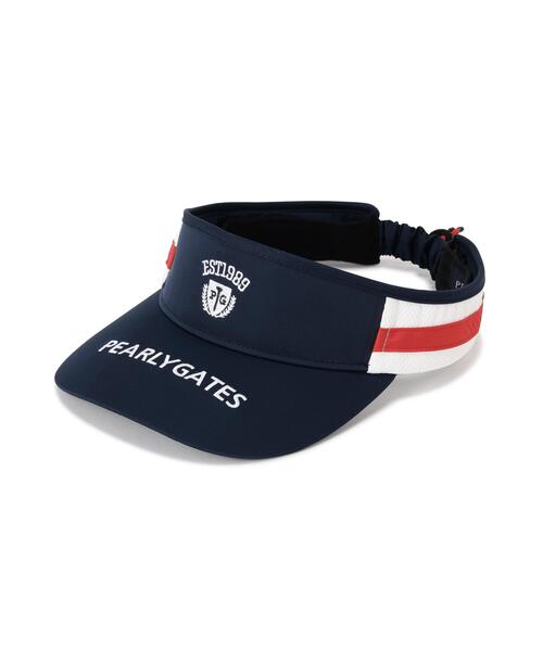 PEARLY GATES(パーリーゲイツ)の「【PEARLY GATES】メッシュ×ゴムスピンドルVISOR(サンバイザー・レディース・ホワイト/ネイビー/グリーン・FREE)」の3枚目の写真