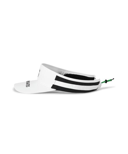 PEARLY GATES(パーリーゲイツ)の「【PEARLY GATES】メッシュ×ゴムスピンドルVISOR(サンバイザー・レディース・ホワイト/ネイビー/グリーン・FREE)」の5枚目の写真