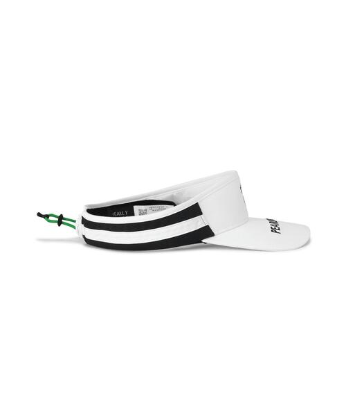 PEARLY GATES(パーリーゲイツ)の「【PEARLY GATES】メッシュ×ゴムスピンドルVISOR(サンバイザー・レディース・ホワイト/ネイビー/グリーン・FREE)」の6枚目の写真
