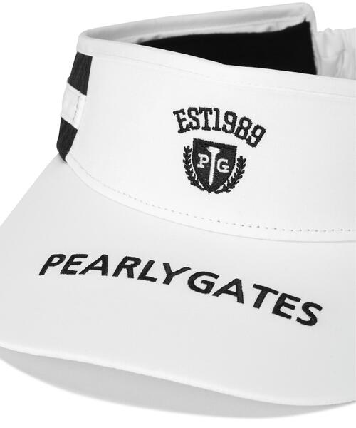 PEARLY GATES(パーリーゲイツ)の「【PEARLY GATES】メッシュ×ゴムスピンドルVISOR(サンバイザー・レディース・ホワイト/ネイビー/グリーン・FREE)」の8枚目の写真