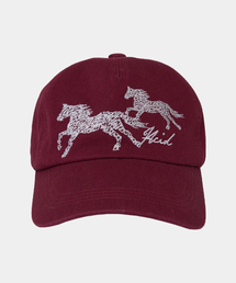 SLOWACID（スローアシッド）の「ホースパッチボールキャップ [バーガンディ]（キャップ）」