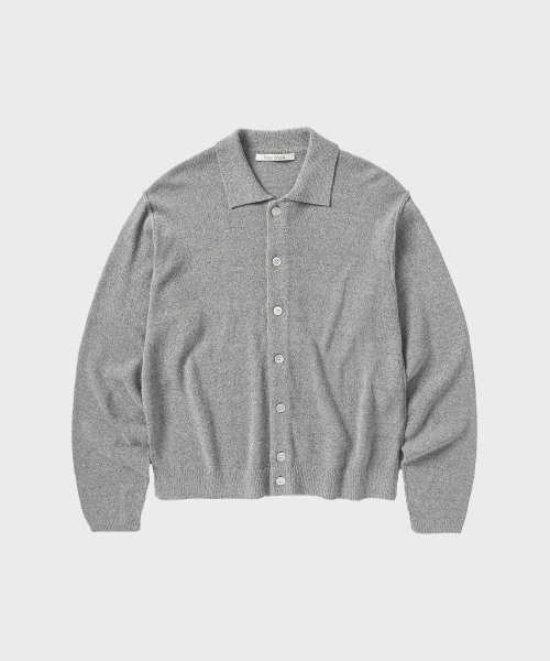 NONBLANK(ノンブランク)の「クロップカラーLSカーディガン_MELANGE GREY(カーディガン/ボレロ・メンズ・ミックスグレー・MEDIUM/LARGE/X-LARGE)」の1枚目の写真