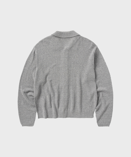 NONBLANK(ノンブランク)の「クロップカラーLSカーディガン_MELANGE GREY(カーディガン/ボレロ・メンズ・ミックスグレー・MEDIUM/LARGE/X-LARGE)」の2枚目の写真
