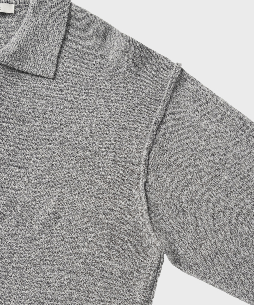 NONBLANK(ノンブランク)の「クロップカラーLSカーディガン_MELANGE GREY(カーディガン/ボレロ・メンズ・ミックスグレー・MEDIUM/LARGE/X-LARGE)」の4枚目の写真
