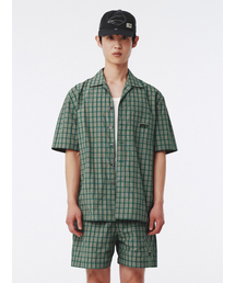 KIJUN MEN（キジュンメンズ）の「Check Half Sleeve Shirt Green（シャツ/ブラウス）」