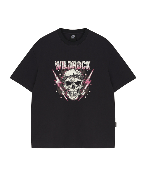 WILDROCK（ワイルドロック）の「サンダースカル クールコットンオーバーサイズ半袖Tシャツ（Tシャツ/カットソー・メンズ・ブラック/スカイブルー/ブルー/チャコール/ホワイト/ピンク・SMALL/MEDIUM/LARGE）」の13枚目の写真