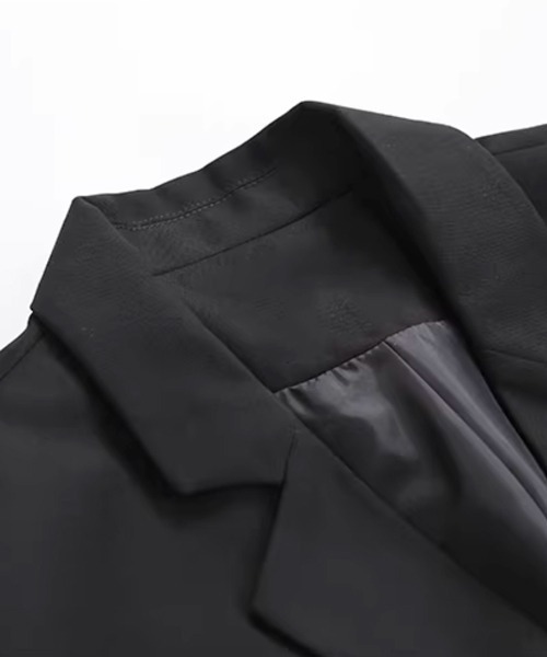 NOWLE（ノウル）の「【NOWLE】モダンシルエット ショート シングル テーラードジャケット（テーラードジャケット・メンズ・ブラック・X-LARGE/LARGE/MEDIUM）」の9枚目の写真