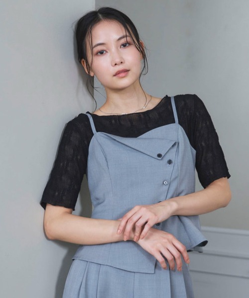 archives（アルシーヴ）の「【ＯＮかわ】Ｆボタンフレアビスチェ×スラックスＳＥＴ（ワンピース・レディース・ベージュ/グレー・MEDIUM）」の9枚目の写真