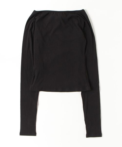 JilLA(ジルア)の「Roundout Ribbed Top / ラウンドカットリブトップス(シャツ/ブラウス・レディース・ブラック/サーモンピンク・FREE)」の17枚目の写真