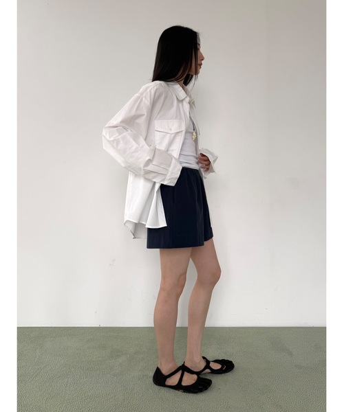 Didot.showroom（ディドット ショールーム）の「コットンウォッシングカラーシャツ（シャツ/ブラウス・レディース・ブルー/ラベンダー/ライム/アイボリー・FREE）」の8枚目の写真