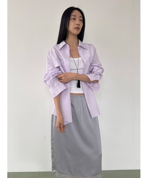 Didot.showroom（ディドット ショールーム）の「コットンウォッシングカラーシャツ（シャツ/ブラウス・レディース・ブルー/ラベンダー/ライム/アイボリー・FREE）」の22枚目の写真