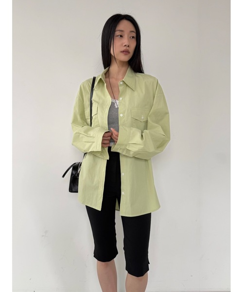 Didot.showroom（ディドット ショールーム）の「コットンウォッシングカラーシャツ（シャツ/ブラウス・レディース・ブルー/ラベンダー/ライム/アイボリー・FREE）」の11枚目の写真