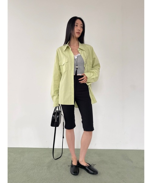 Didot.showroom（ディドット ショールーム）の「コットンウォッシングカラーシャツ（シャツ/ブラウス・レディース・ブルー/ラベンダー/ライム/アイボリー・FREE）」の12枚目の写真