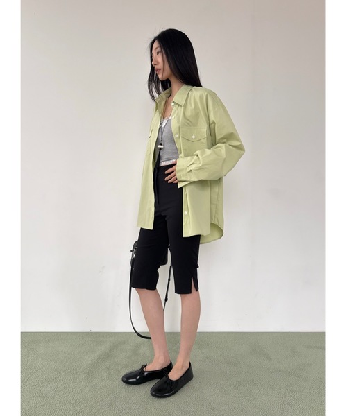 Didot.showroom（ディドット ショールーム）の「コットンウォッシングカラーシャツ（シャツ/ブラウス・レディース・ブルー/ラベンダー/ライム/アイボリー・FREE）」の13枚目の写真
