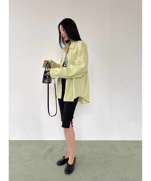 Didot.showroom（ディドット ショールーム）の「コットンウォッシングカラーシャツ（シャツ/ブラウス・レディース・ブルー/ラベンダー/ライム/アイボリー・FREE）」の14枚目の写真
