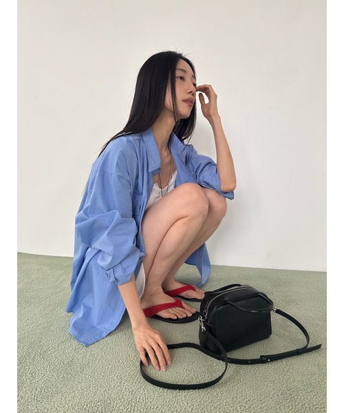 Didot.showroom（ディドット ショールーム）の「コットンウォッシングカラーシャツ（シャツ/ブラウス・レディース・ブルー/ラベンダー/ライム/アイボリー・FREE）」の20枚目の写真