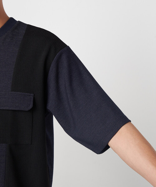 COMME CA ISM（コムサイズム）の「デニムライクストレッチ 半袖プルオーバー（Tシャツ/カットソー・メンズ・ネイビー・LARGE/MEDIUM）」の10枚目の写真