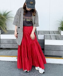 fredy couleur（フレディクルール）の「コットンボイルティアードスカート（スカート）」