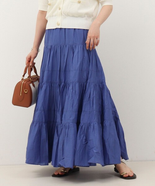 コットンボイルティアードスカート（スカート）｜fredy couleur