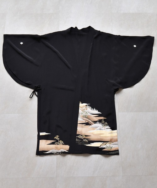utatane（ウタタネ）の「着物リメイク maison utatane アウター 残照の御殿（その他アウター・レディース・ブラック・FREE）」の15枚目の写真