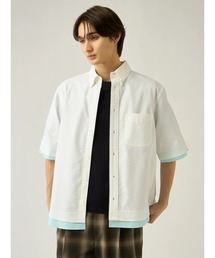 【Mc McGREGOR】Oxford Layered SS Button-Down Shirt