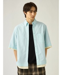 【Mc McGREGOR】Oxford Layered SS Button-Down Shirt