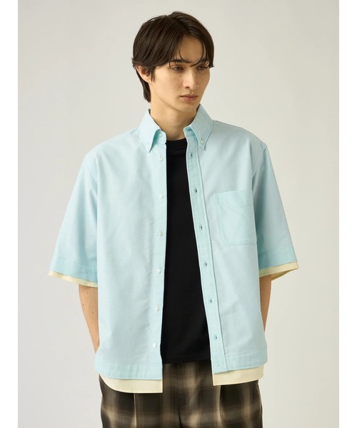 Mc McGREGOR(エムシーマックレガー)の「【Mc McGREGOR】Oxford Layered SS Button-Down Shirt(シャツ/ブラウス・メンズ・ライトイエロー/ミント/アイボリー・M/L)」の3枚目の写真
