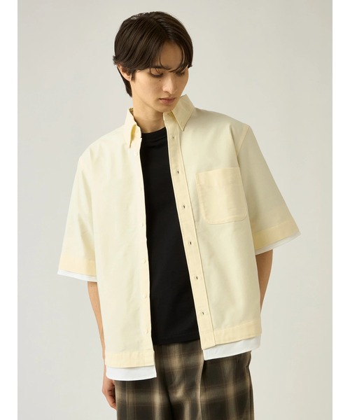 Mc McGREGOR(エムシーマックレガー)の「【Mc McGREGOR】Oxford Layered SS Button-Down Shirt(シャツ/ブラウス・メンズ・ライトイエロー/ミント/アイボリー・M/L)」の6枚目の写真