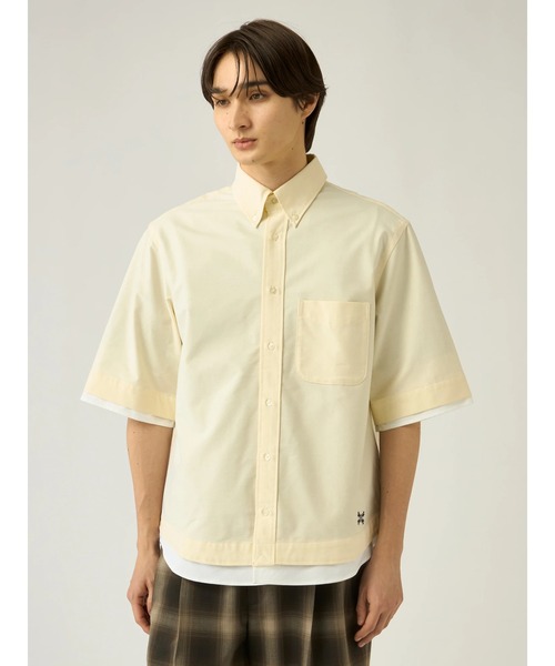 Mc McGREGOR(エムシーマックレガー)の「【Mc McGREGOR】Oxford Layered SS Button-Down Shirt(シャツ/ブラウス・メンズ・ライトイエロー/ミント/アイボリー・M/L)」の4枚目の写真