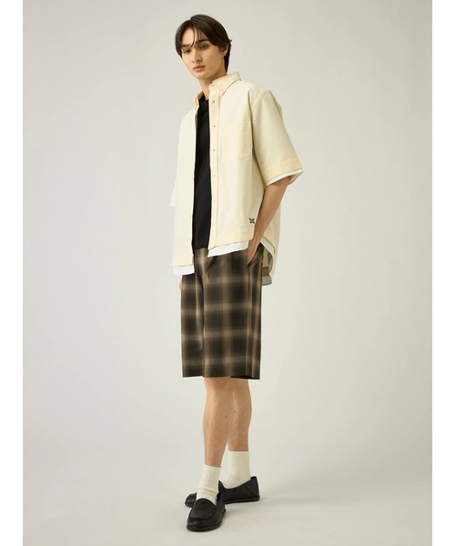 Mc McGREGOR(エムシーマックレガー)の「【Mc McGREGOR】Oxford Layered SS Button-Down Shirt(シャツ/ブラウス・メンズ・ライトイエロー/ミント/アイボリー・M/L)」の5枚目の写真