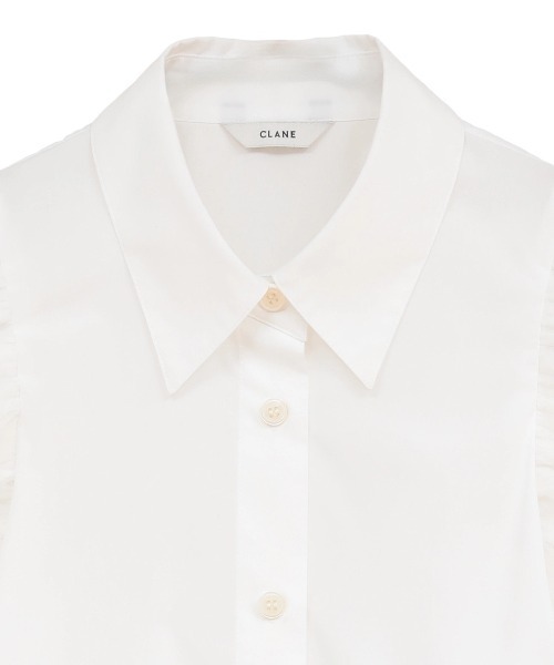 CLANE(クラネ)の「CLANE/クラネ/TULLE LAYERED SLEEVE SHIRTS(シャツ/ブラウス・レディース・その他18/ホワイト・1)」の5枚目の写真