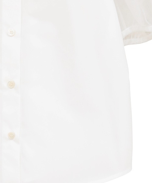 CLANE(クラネ)の「CLANE/クラネ/TULLE LAYERED SLEEVE SHIRTS(シャツ/ブラウス・レディース・その他18/ホワイト・1)」の7枚目の写真