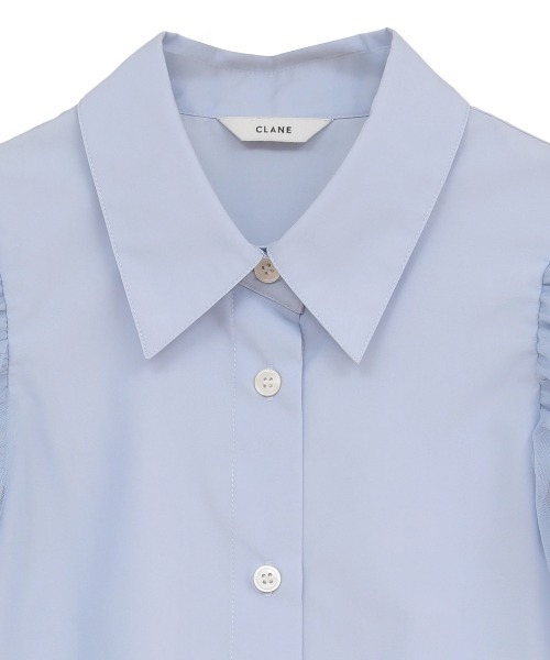 CLANE(クラネ)の「CLANE/クラネ/TULLE LAYERED SLEEVE SHIRTS(シャツ/ブラウス・レディース・その他18/ホワイト・1)」の11枚目の写真