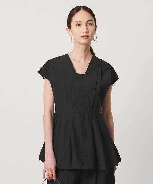 UNITED ARROWS(ユナイテッドアローズ)の「MANTECO POP フレンチスリーブ ブラウス(シャツ/ブラウス・レディース・ブラック/その他7/クリーム/ダークブラウン・FREE)」の1枚目の写真