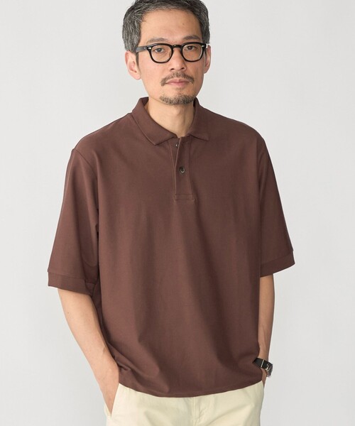 SHIPS（シップス）の「SHIPS:〈接触冷感/ 遮熱/ UVカット〉COVEROSS(R) フリーザー ポロシャツ（ポロシャツ・メンズ・ネイビー/ブラウン/ライトグレー・X-LARGE/LARGE/MEDIUM/SMALL）」の10枚目の写真