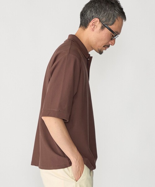 SHIPS（シップス）の「SHIPS:〈接触冷感/ 遮熱/ UVカット〉COVEROSS(R) フリーザー ポロシャツ（ポロシャツ・メンズ・ネイビー/ブラウン/ライトグレー・X-LARGE/LARGE/MEDIUM/SMALL）」の13枚目の写真