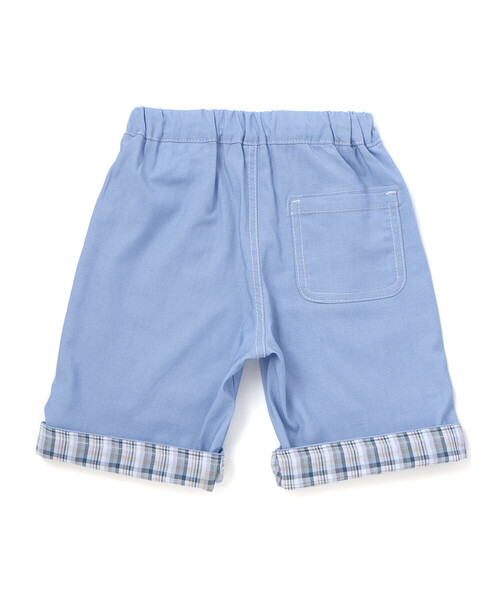SLAP SLIP(スラップスリップ)の「裾チェック折り返し5.5分丈ストレッチパンツ(80~130cm)(その他パンツ・キッズ・ブルー/ベージュ・130cm/80cm/110cm/120cm/100cm/90cm)」の6枚目の写真