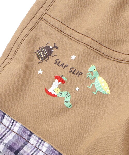 SLAP SLIP(スラップスリップ)の「裾チェック折り返し5.5分丈ストレッチパンツ(80~130cm)(その他パンツ・キッズ・ブルー/ベージュ・130cm/80cm/110cm/120cm/100cm/90cm)」の12枚目の写真