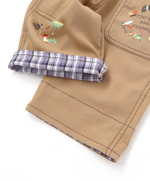 SLAP SLIP(スラップスリップ)の「裾チェック折り返し5.5分丈ストレッチパンツ(80~130cm)(その他パンツ・キッズ・ブルー/ベージュ・130cm/80cm/110cm/120cm/100cm/90cm)」の15枚目の写真