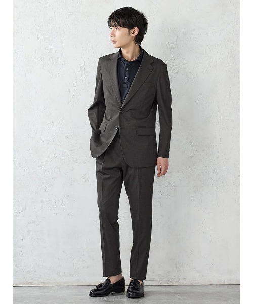 Perfect Suit FActory(パーフェクトスーツファクトリー)の「【接触冷感/ウォッシャブル】「羽衣を纏う」ICE JETセットアップジャケット C.グレー/ネイビー(スーツジャケット・メンズ・ネイビー/チャコールグレー・S/M/L/LL)」の6枚目の写真