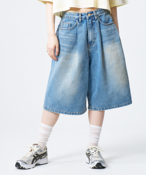 UNKNOWN PLANET(アンノウンプラネット)の「ディープライズボリュームバミューダパンツブルー(その他パンツ・レディース・その他・SMALL/LARGE/MEDIUM)」の8枚目の写真