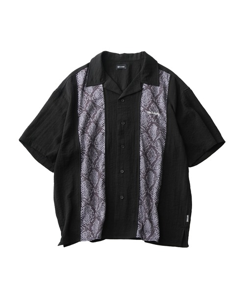 Subciety（サブサエティ）の「Patterned panel shirt（シャツ/ブラウス・メンズ・ブラック/ブラック系その他/ブラック系その他2・SMALL/MEDIUM/LARGE/X-LARGE）」の4枚目の写真
