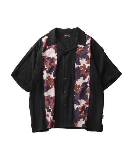 Subciety（サブサエティ）の「Patterned panel shirt（シャツ/ブラウス・メンズ・ブラック/ブラック系その他/ブラック系その他2・SMALL/MEDIUM/LARGE/X-LARGE）」の6枚目の写真