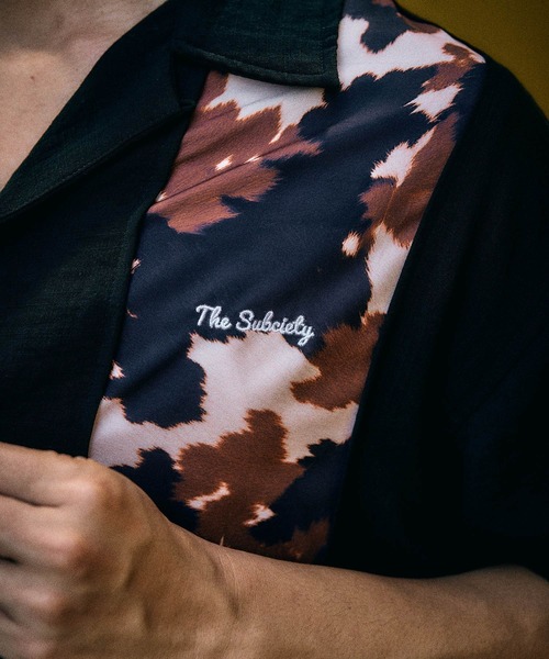 Subciety（サブサエティ）の「Patterned panel shirt（シャツ/ブラウス・メンズ・ブラック/ブラック系その他/ブラック系その他2・SMALL/MEDIUM/LARGE/X-LARGE）」の19枚目の写真