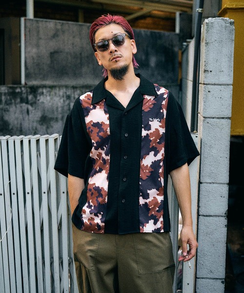 Subciety（サブサエティ）の「Patterned panel shirt（シャツ/ブラウス・メンズ・ブラック/ブラック系その他/ブラック系その他2・SMALL/MEDIUM/LARGE/X-LARGE）」の22枚目の写真