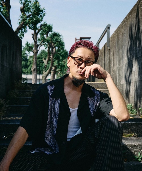 Subciety（サブサエティ）の「Patterned panel shirt（シャツ/ブラウス・メンズ・ブラック/ブラック系その他/ブラック系その他2・SMALL/MEDIUM/LARGE/X-LARGE）」の8枚目の写真